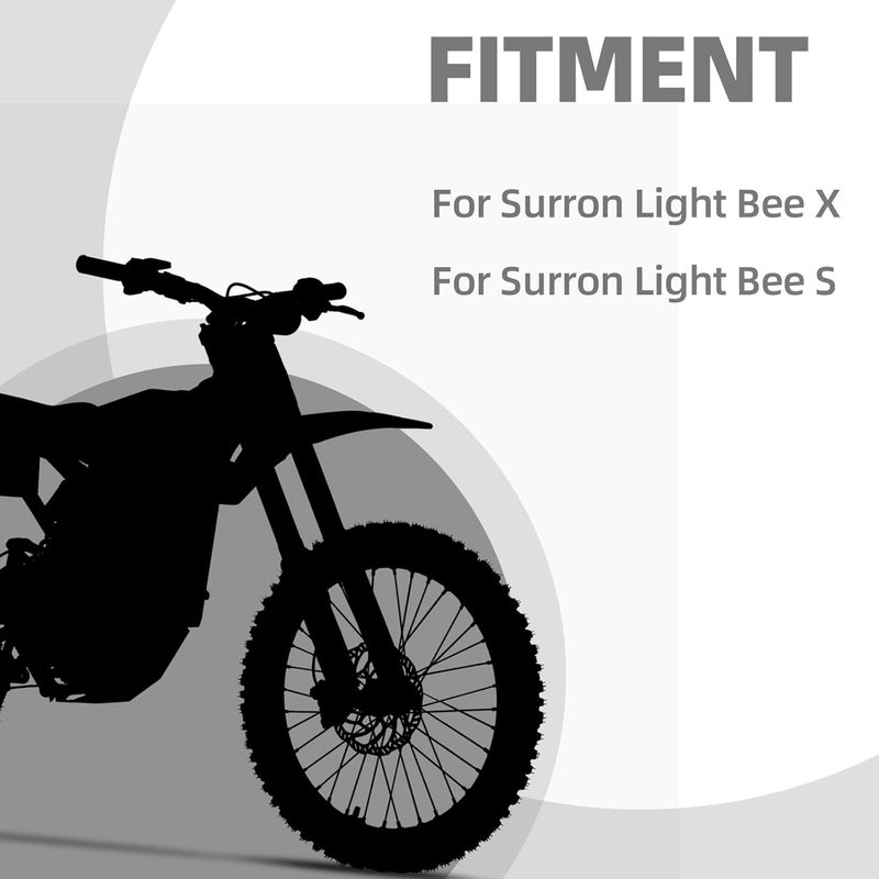 BAOUFF Throttle Grips for Surron Light Bee,Aluminium+Rubber Handlebar Handle Grips with End Plug for Dirt Bike Sur Ron Light Bee X/Light Bee S - Image 3